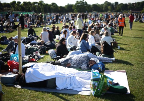 The Queue began on Sunday morning – the day before Wimbledon began